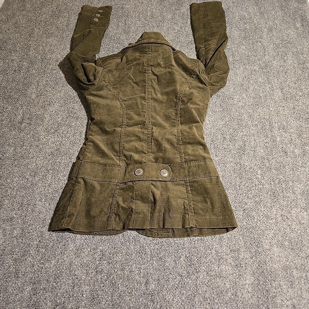 BITTEN Sarah Jessica Parker Corduroy Blazer Jacket Womens XS Green 2-Button - Picture 10 of 10